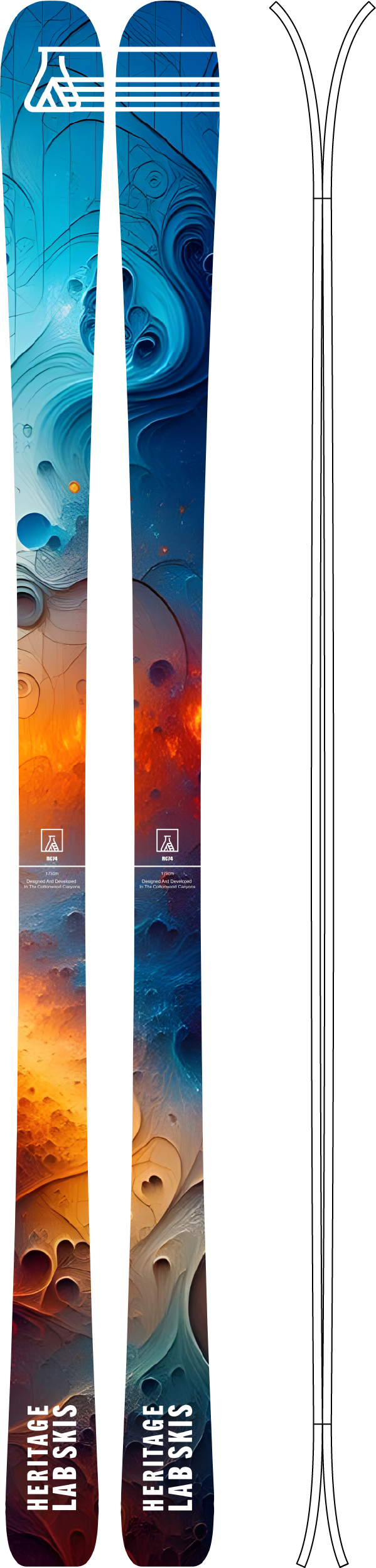 RC74 (175cm) – Heritage Lab Skis