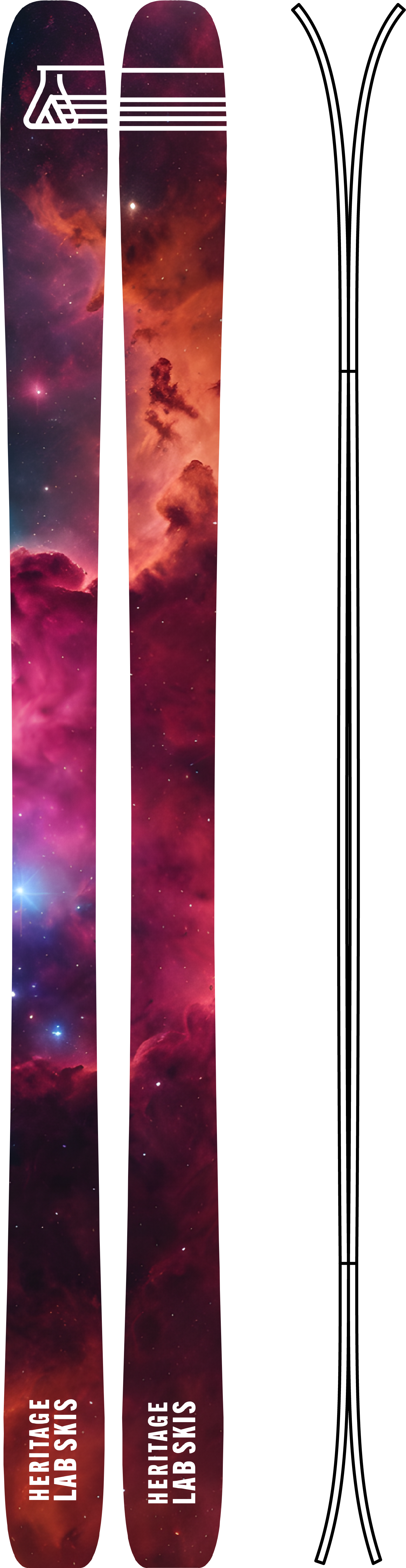 AM100 (187cm, 180cm) – Heritage Lab Skis