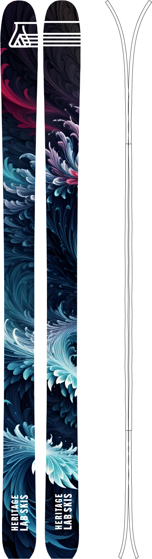 FL105 v2 (192cm, 185cm, 178cm) – Heritage Lab Skis