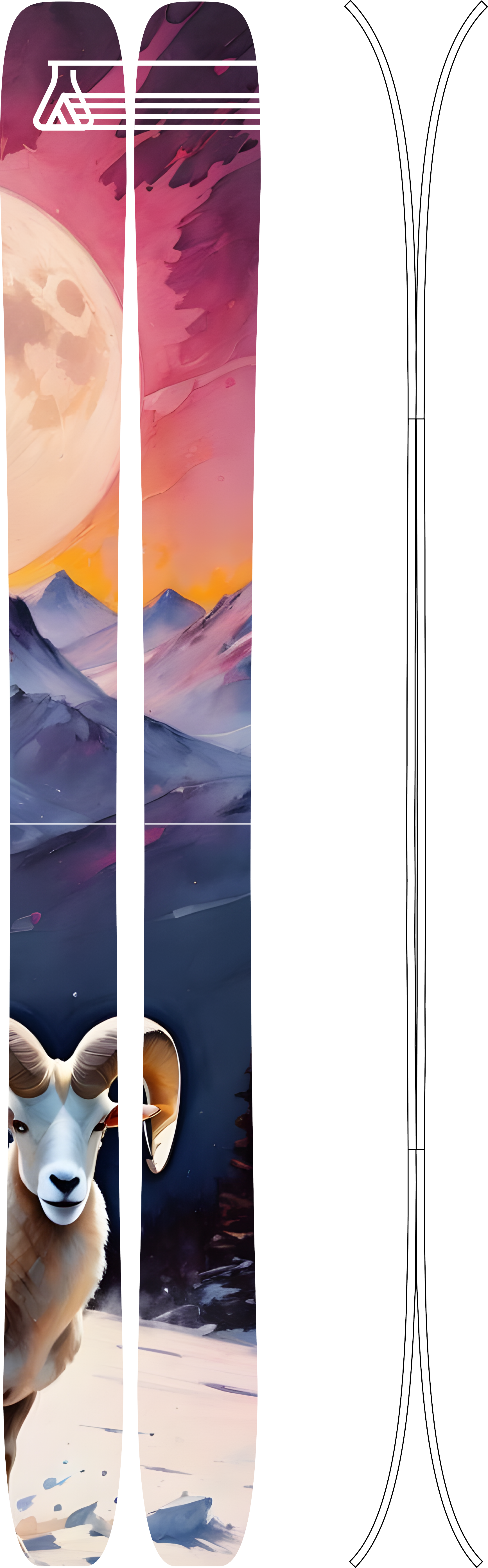HB135 (191cm, 182cm) – Heritage Lab Skis