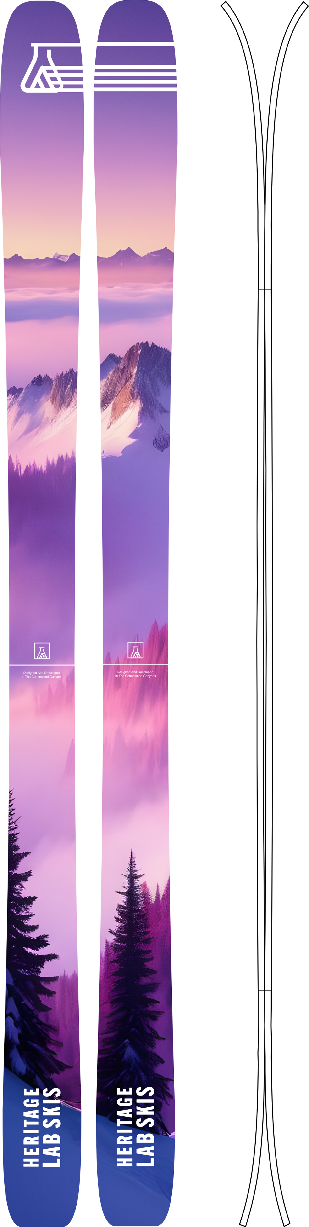 BC100 (187cm, 180cm) – Heritage Lab Skis
