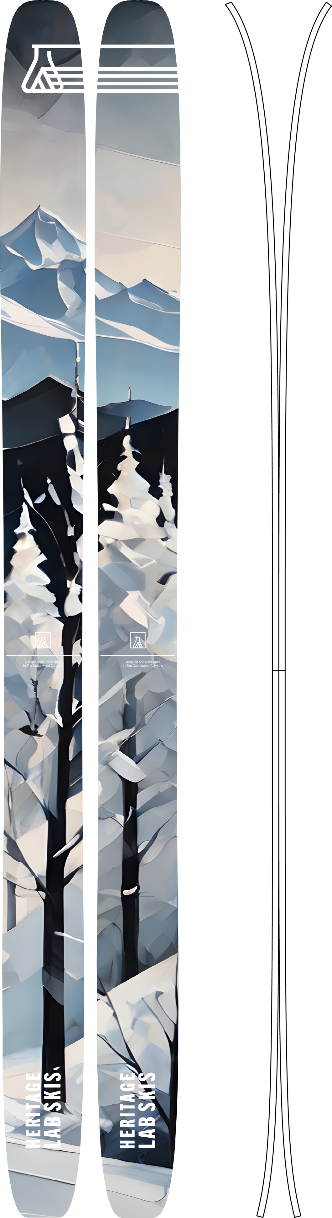 Ultra Taper 122 (190cm, 183cm) – Heritage Lab Skis